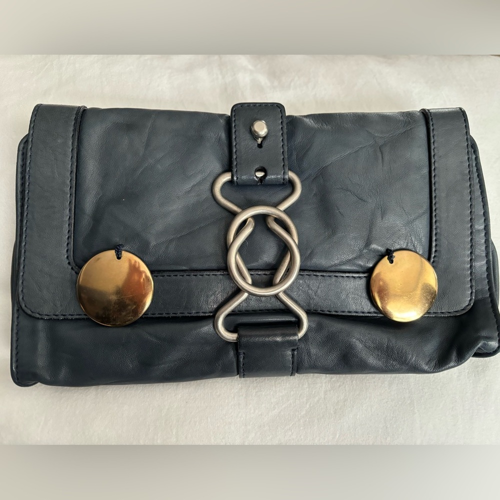Chloe Navy Color leather clutch